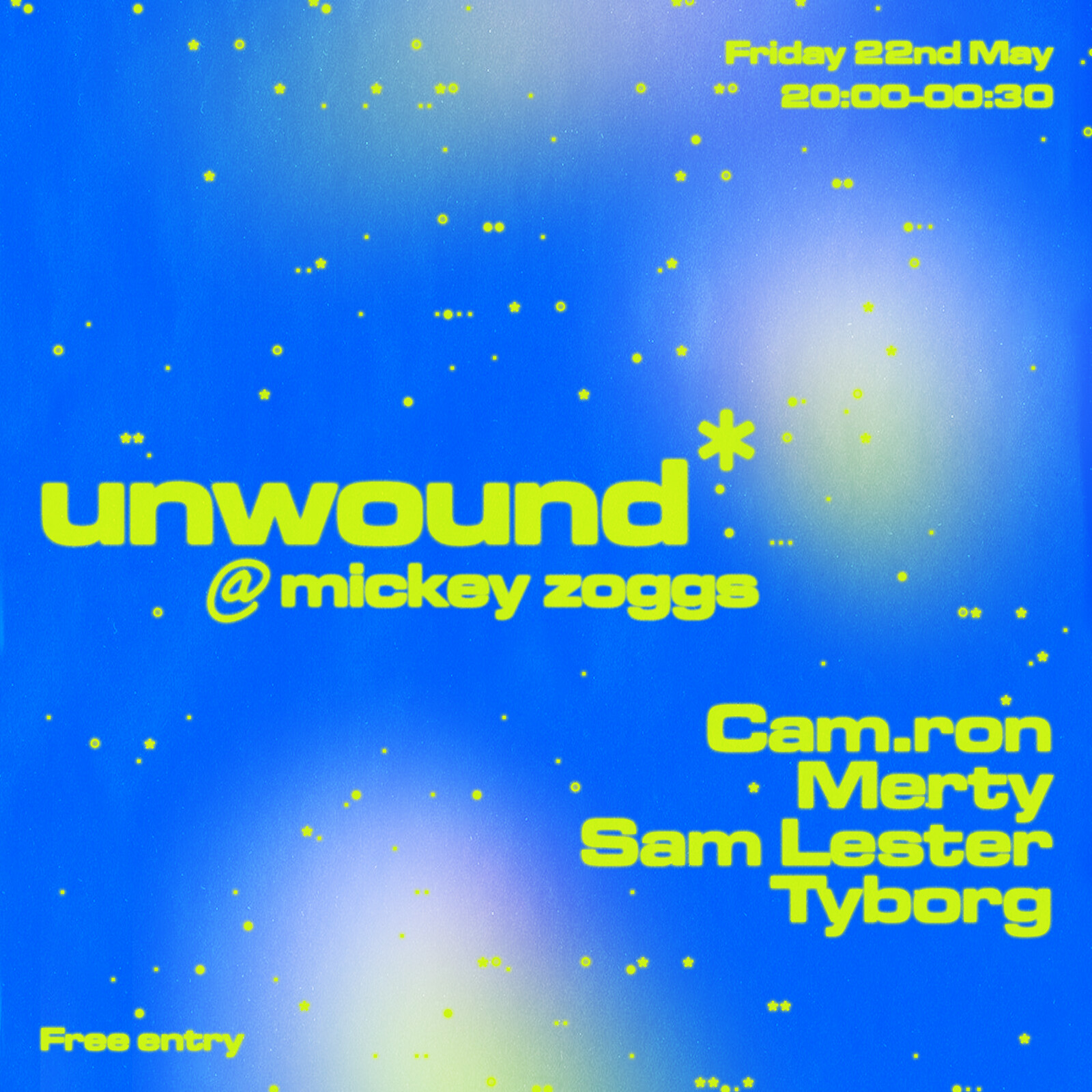 Unwound* @ Mickey Zoggs w/Cam.ron, Merty, Sam Lester & Tyborg at Mickey Zoggs
