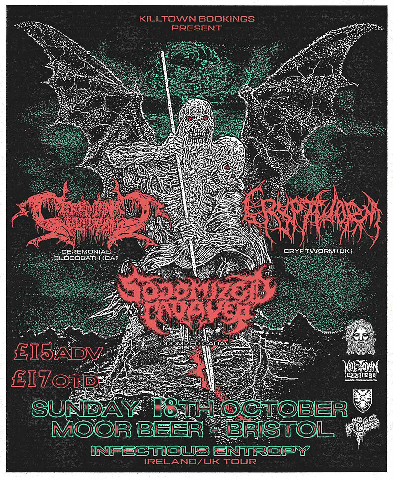 Cryptworm, Ceremonial Bloodbath & Sodomized Cadaver at Moor Beer Co