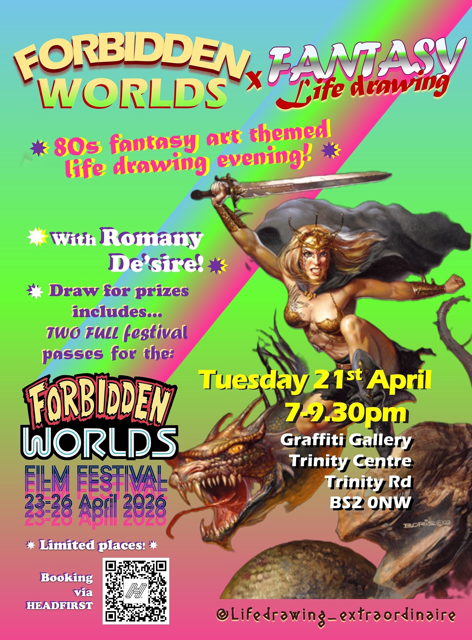 Forbidden Worlds x Fantasy Life Drawing at The Trinity Centre