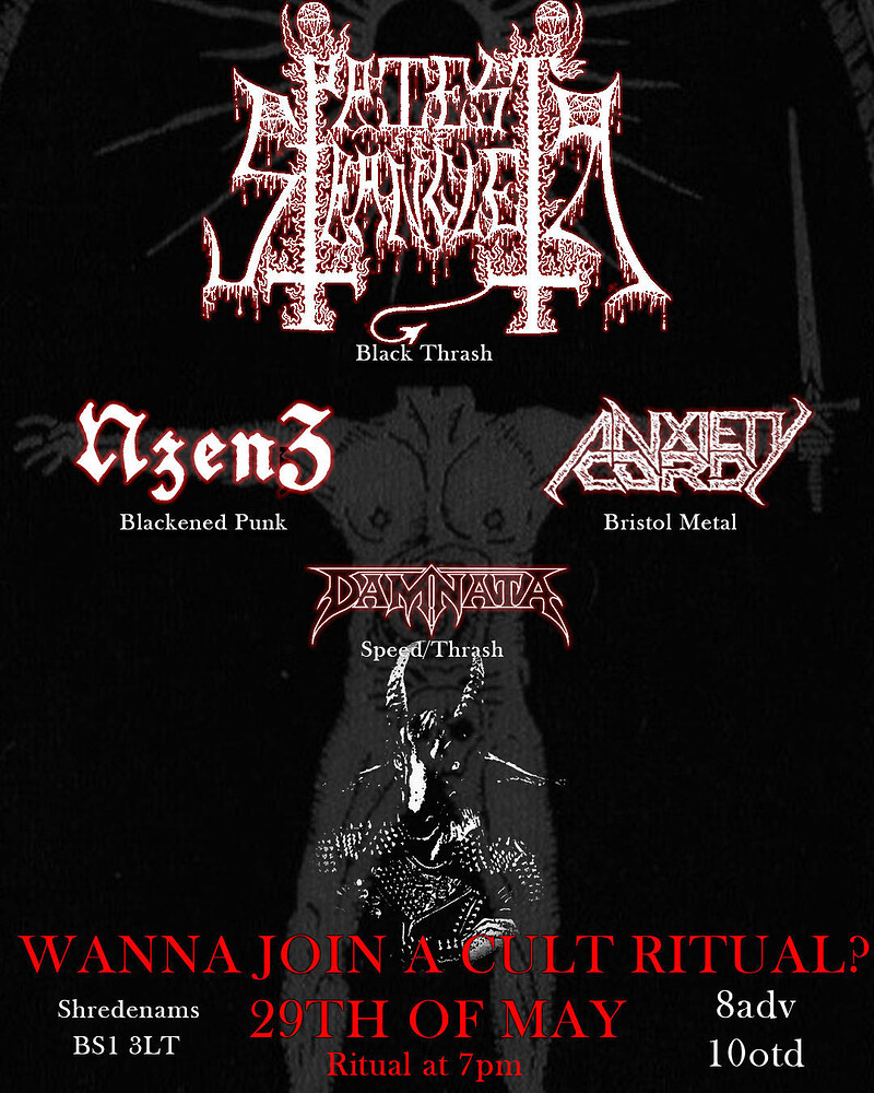 Priest Strangler + Nzenz + Anxiety Cord + Damnata at The Backroom (Shredenhams)