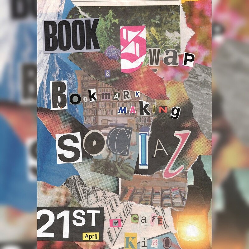 Book swap & bookmark making social at Cafe Kino