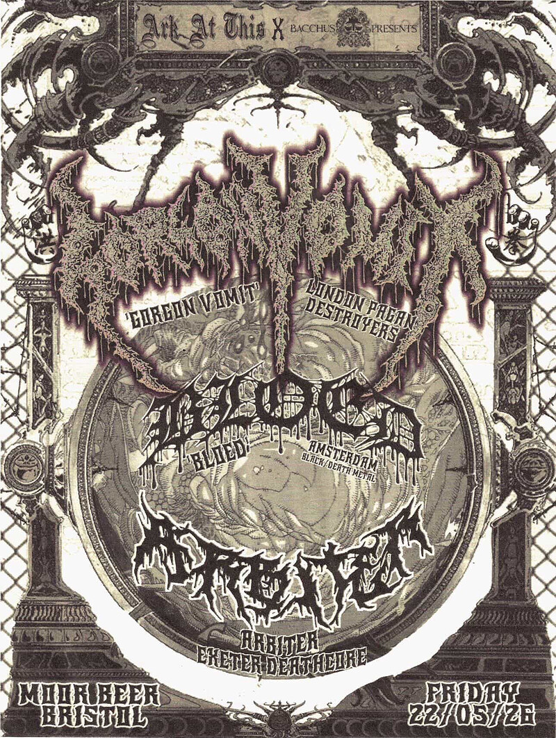 Gorgon Vomit, Bloed  & Arbiter at Moor Beer Co