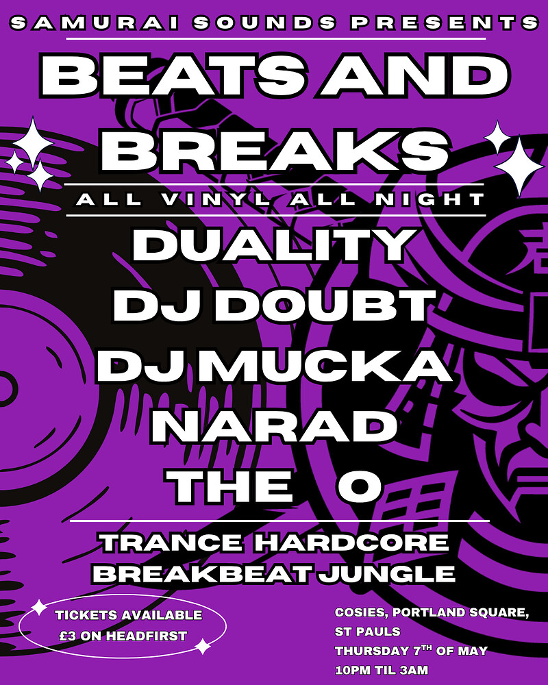 Beats Vs Breaks - All Vinyl Jungle Night at Cosies