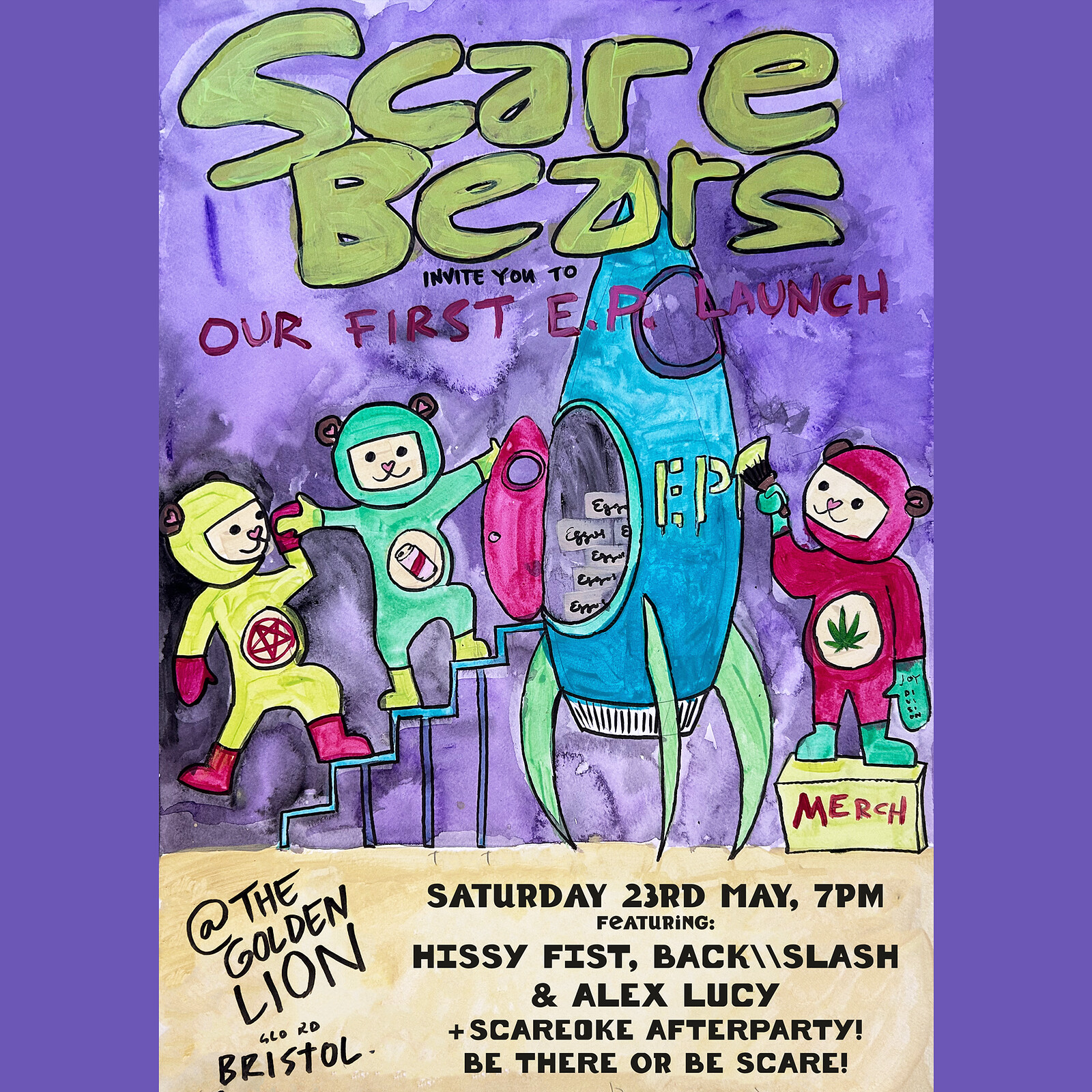 Scare Bears EP Launch With Hissy Fist, Back\\Slash & Alex Lucy at The Golden Lion