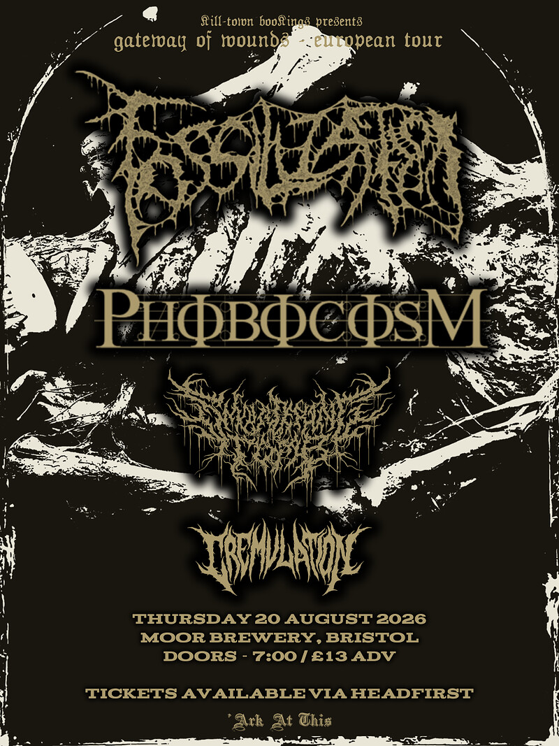 FOSSILIZATION / PHOBOCOSM / SMOULDERING TOMB / CREMULATION at Moor Beer Co