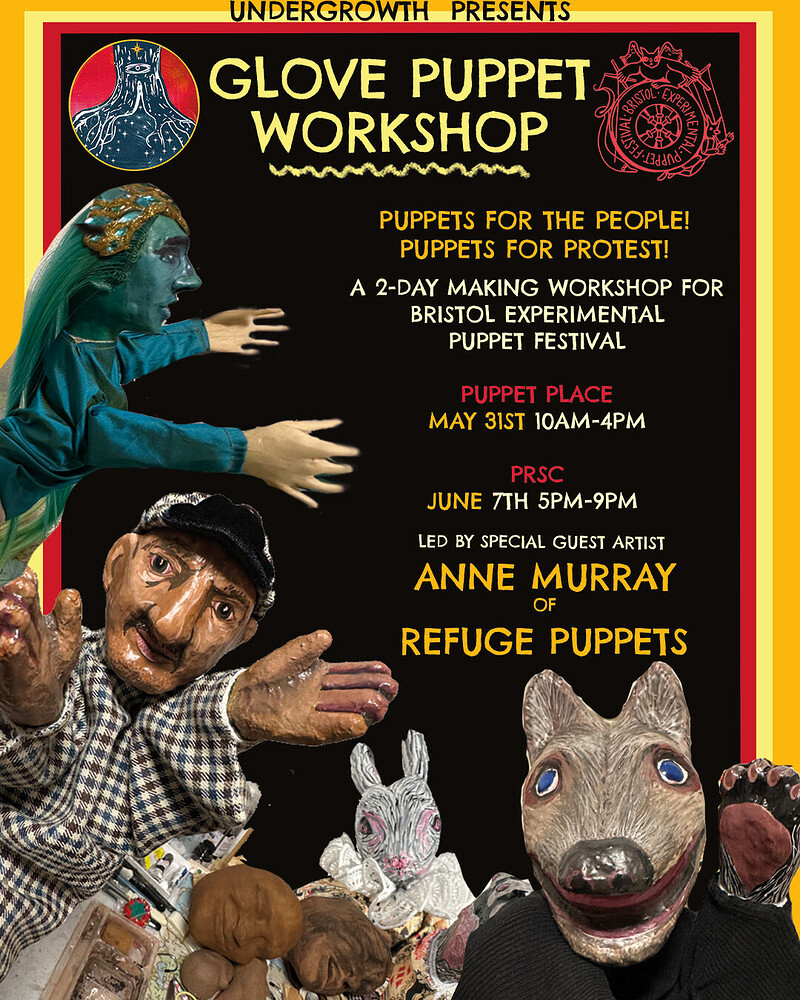 2-Day Glove Puppet Making Workshop with Anne Murray of Refuge Puppets at Puppet Place