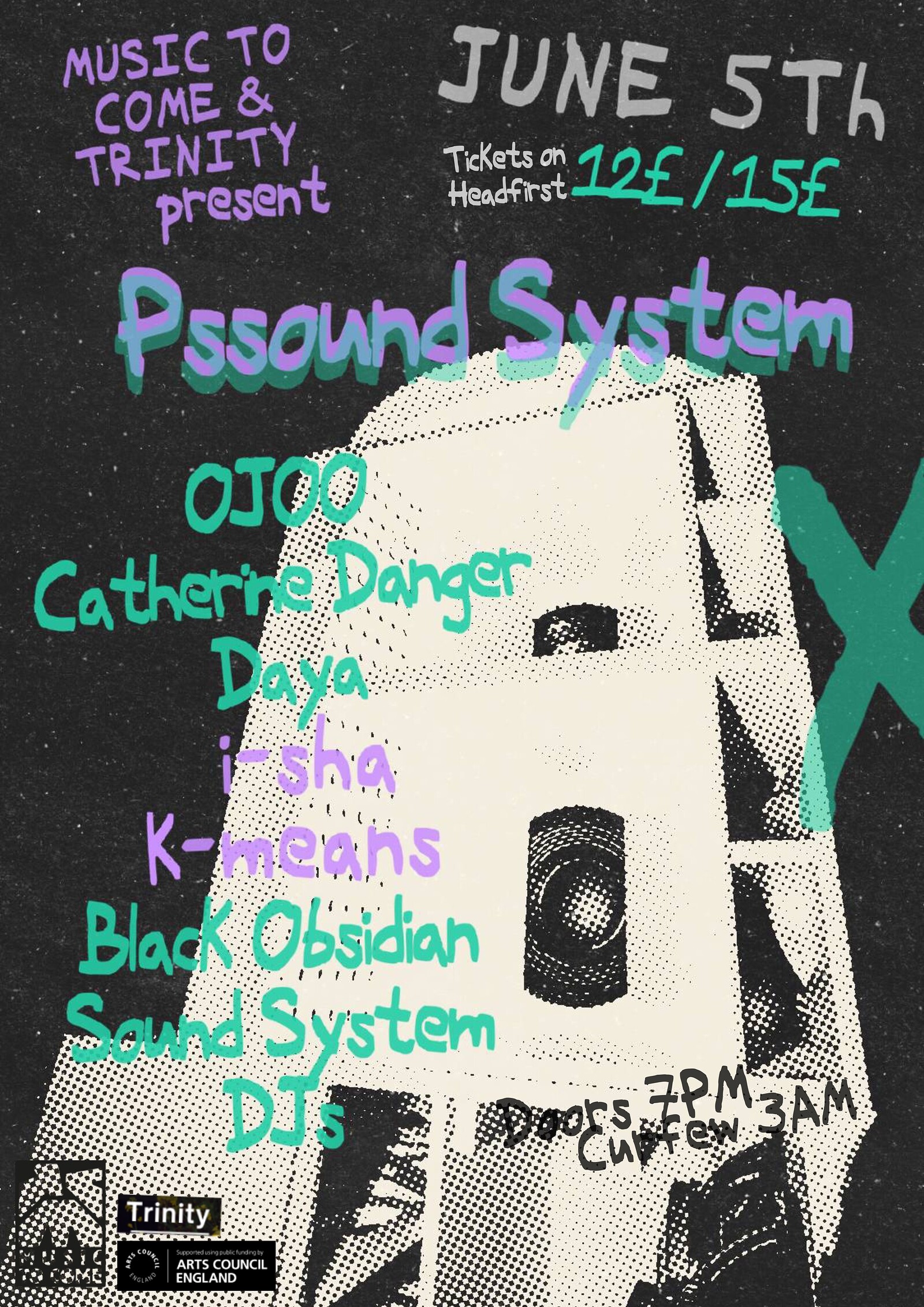 Pssound System with OJOO, Black Obsidian Sound System i-sha and k means at The Trinity Centre