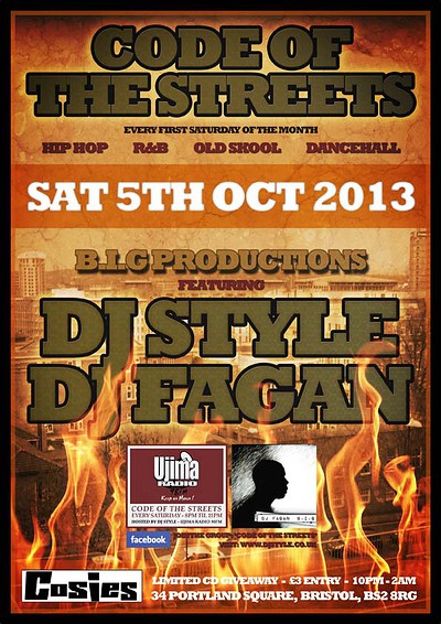 Code Of The Streets at Cosies Wine Bar