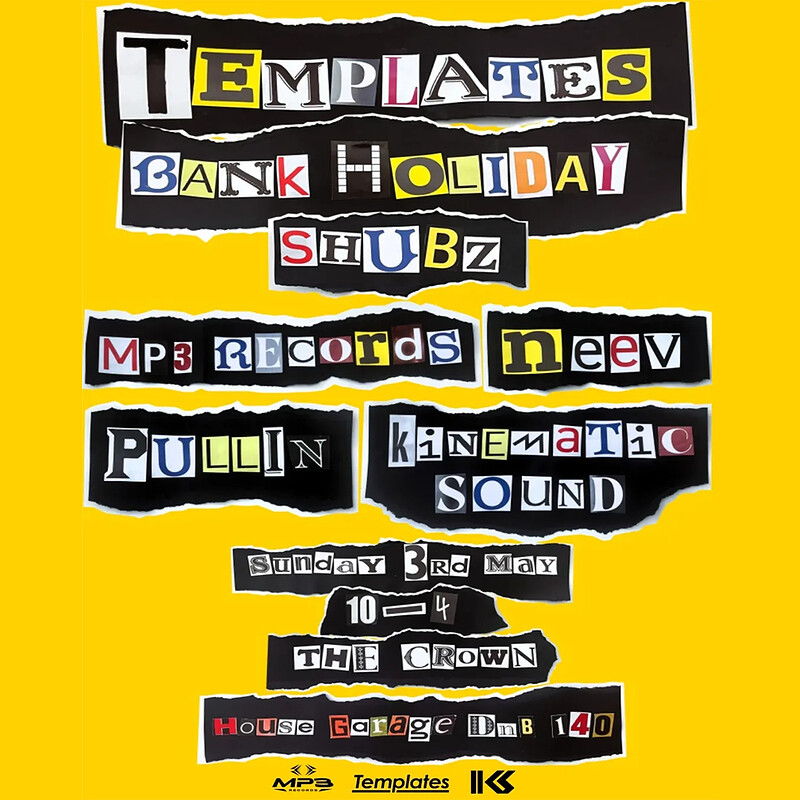 Templates Bank Holiday Shubz at The Crown
