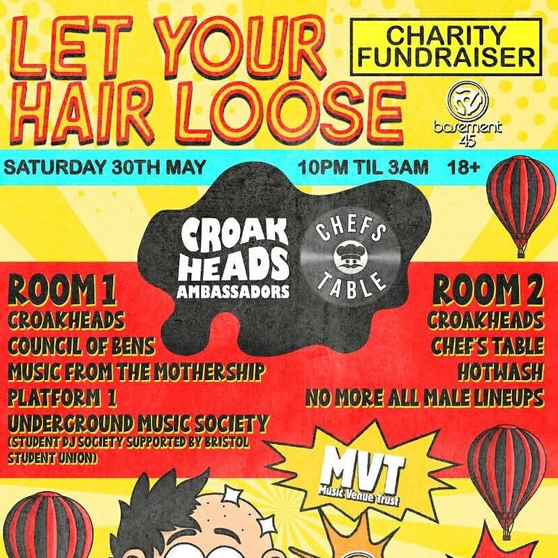 Croakheads x Chefs Table Let Your Hair Loose - Charity Fundraiser at Basement 45