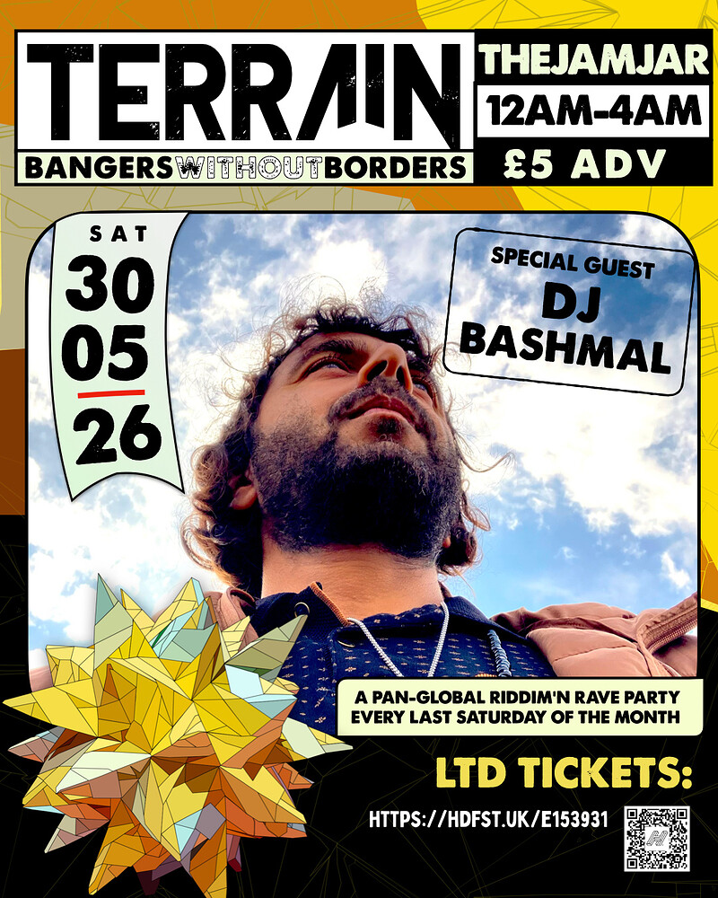 TERRAIN: Bangers Without Borders w/ DJ Bashmal at The Jam Jar