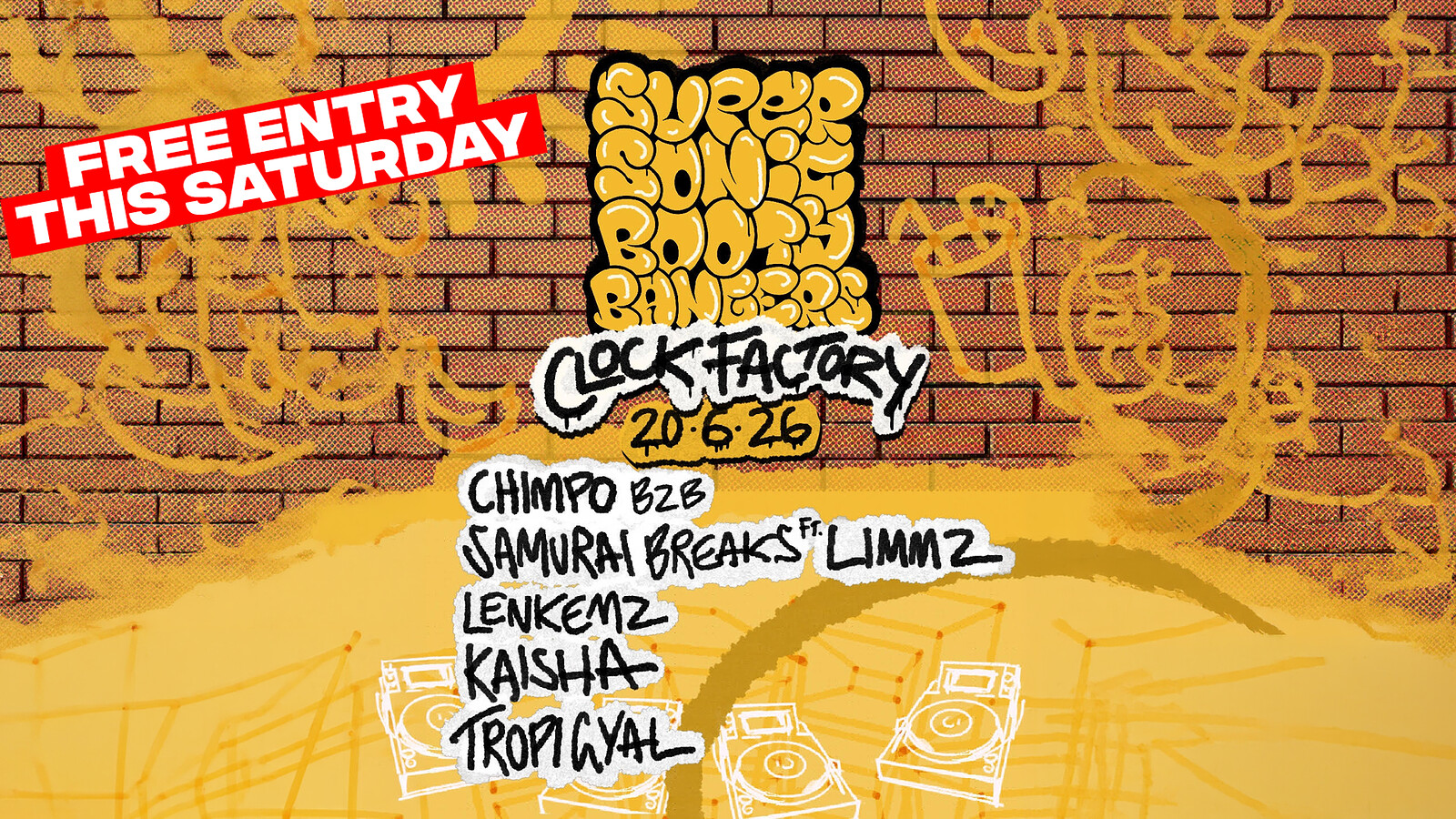 SSBB Summer Rave | Samurai Breaks b2b Chimpo + more at Clock Factory