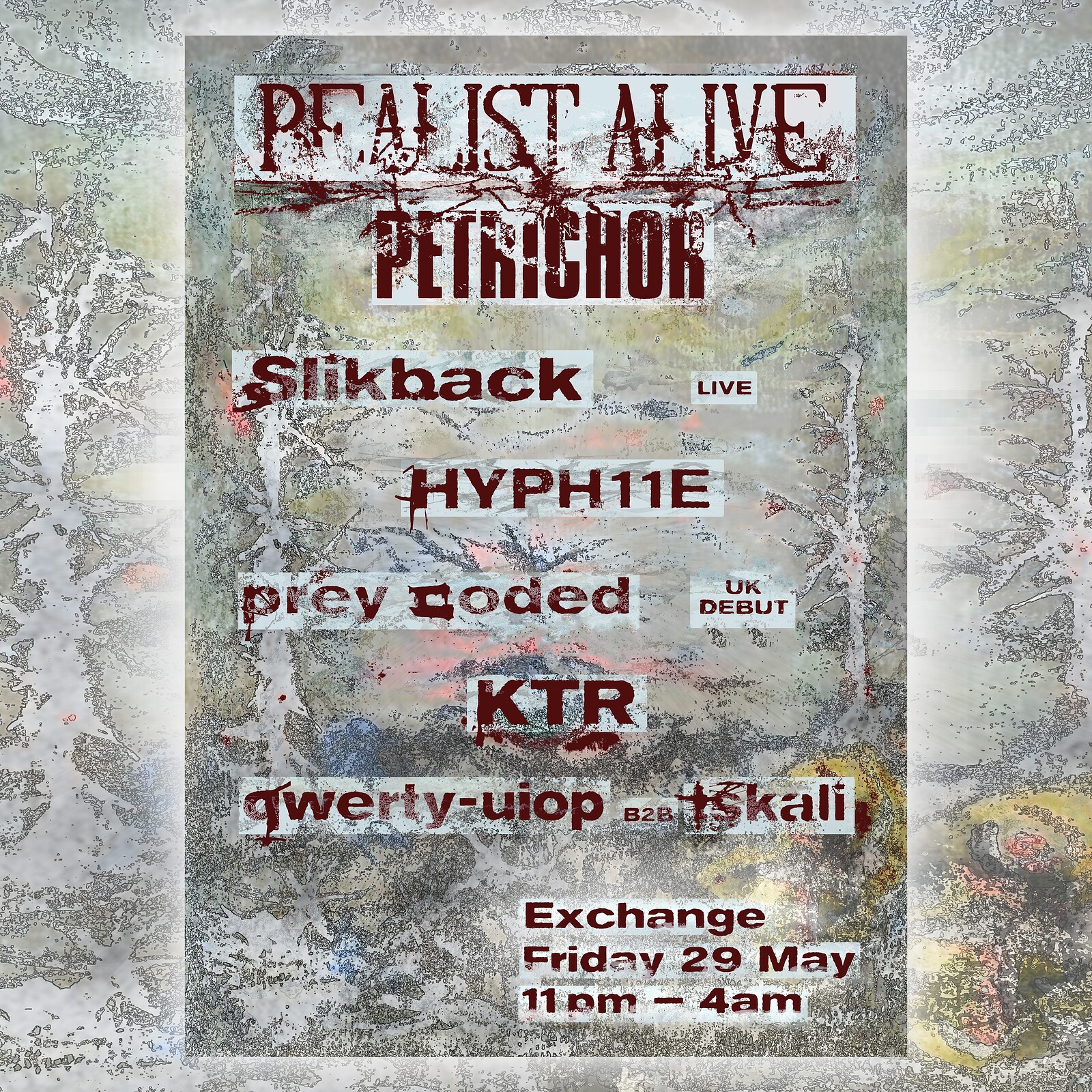 Realist Alive x PETRICHOR - Slikback , Hyph11e, prey coded & more at Exchange