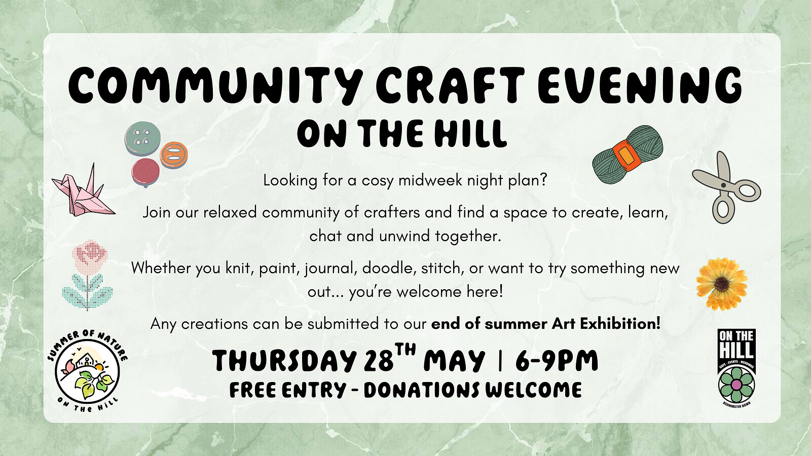 Community Craft Evening at On The Hill