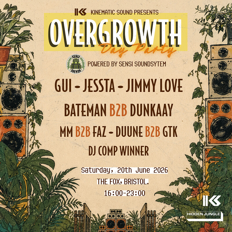 Overgrowth Day Party: Presented by Kinematic Sound at The Fox