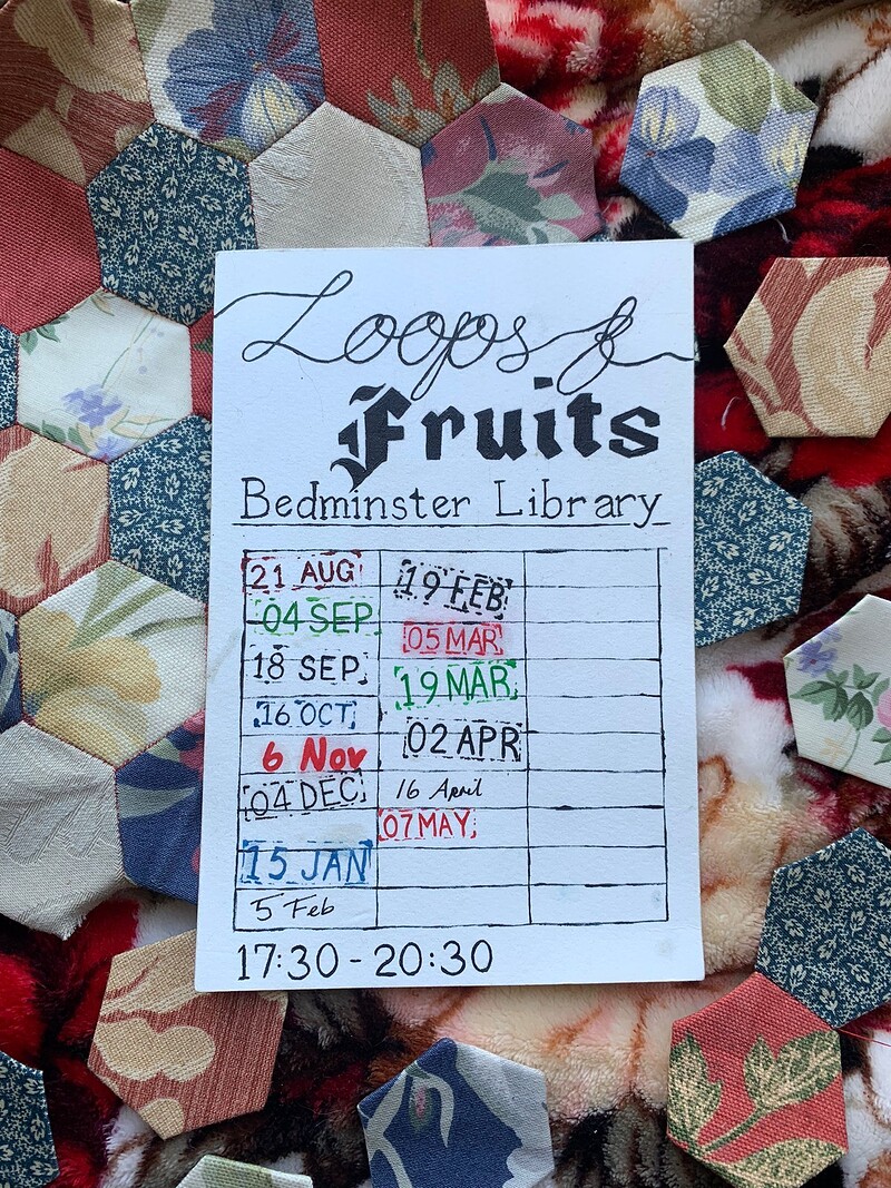 Loops & Fruits QUEER Fibre Arts Club at Bedminster Library