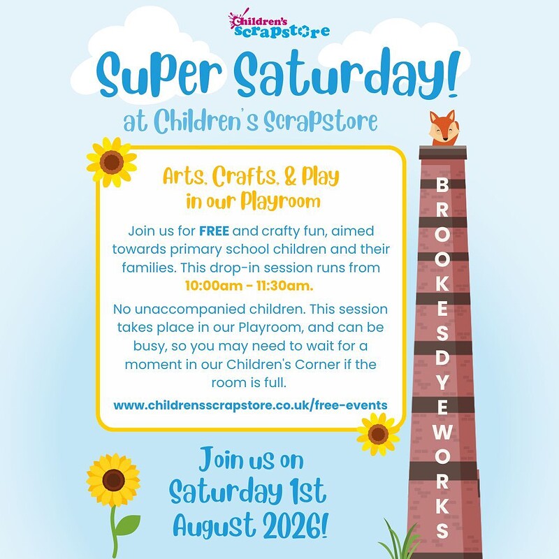 Super Saturday August 2026 at Children's Scrapstore