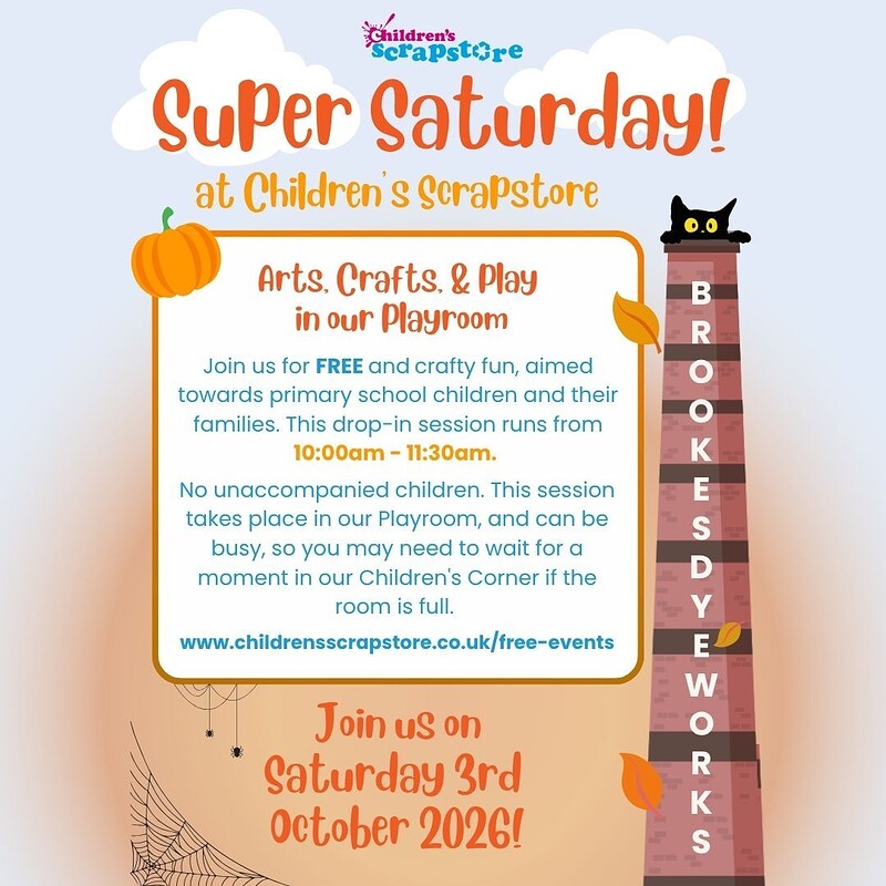 Super Saturday October 2026 at Children's Scrapstore