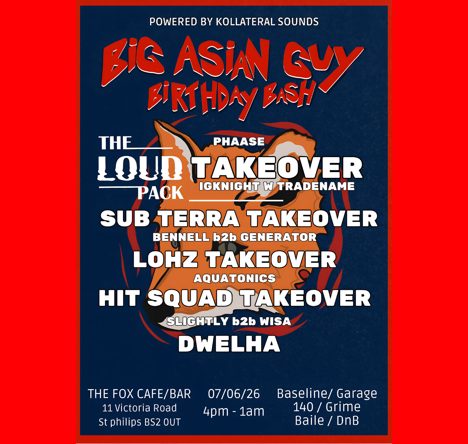 Big Asian Guy Birthday Bash at The Fox Cafe / Bar