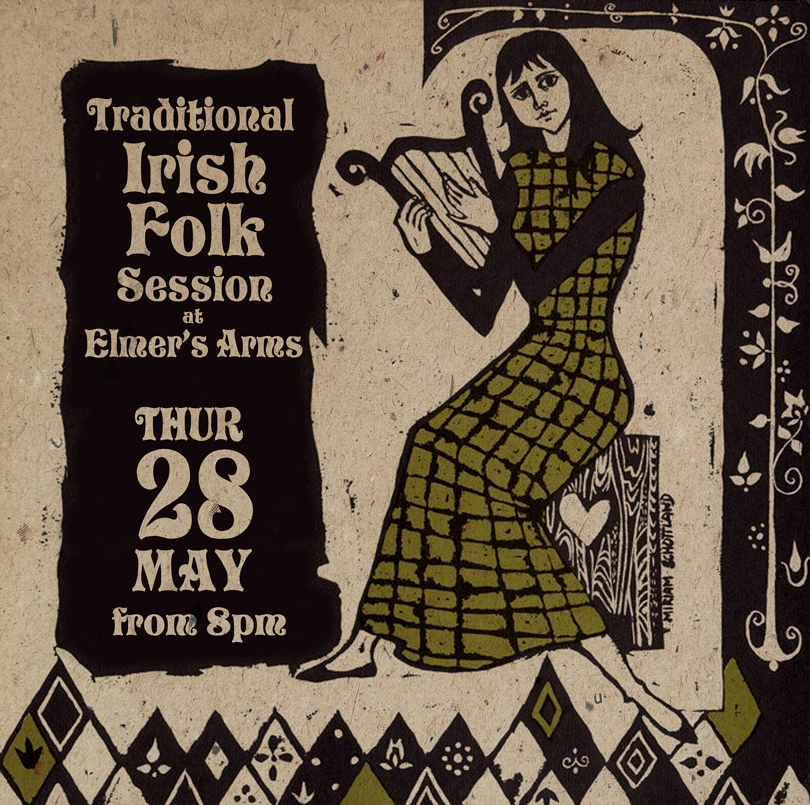 Traditional Irish Folk session at The Elmer's Arms