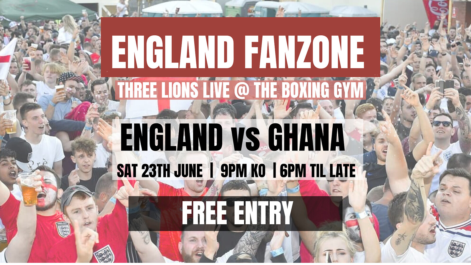 England vs Ghana - 3 Lions at The Boxing Gym