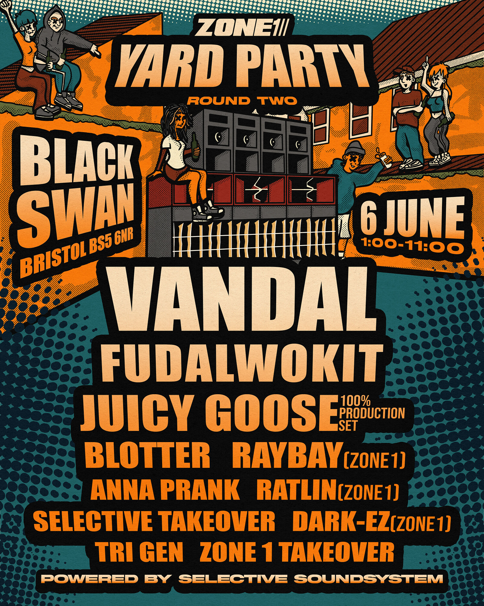 ZONE 1 - YARD PARTY w/SELECTIVE SOUNDSYSTEM - BLACK SWAN at The Black Swan