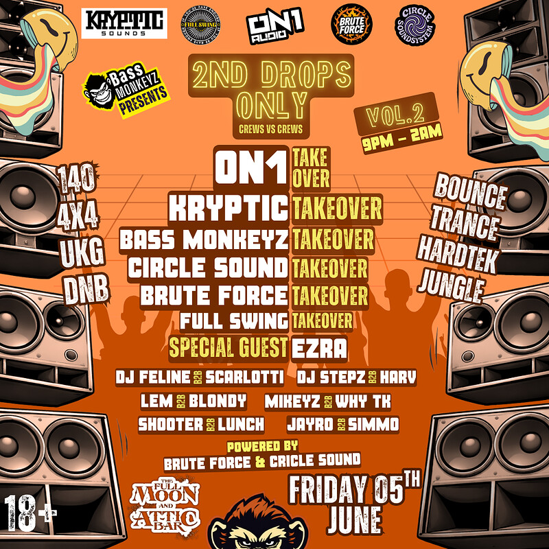 2nd Drops Only Vol.2 at The Full Moon & Attic Bar