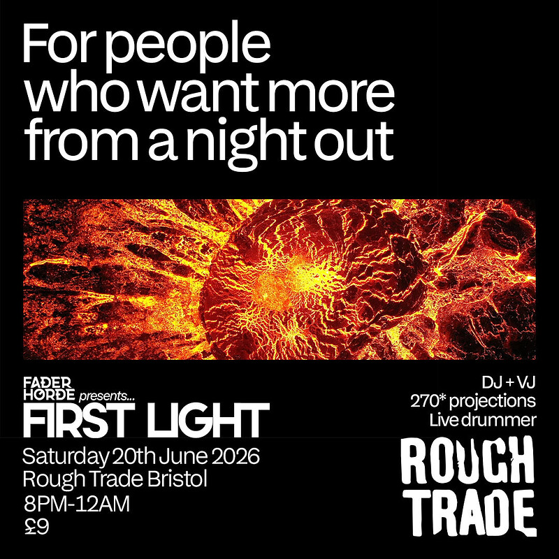 Drums, Techno & 270 Degree Planetary Visuals at Rough Trade Bristol