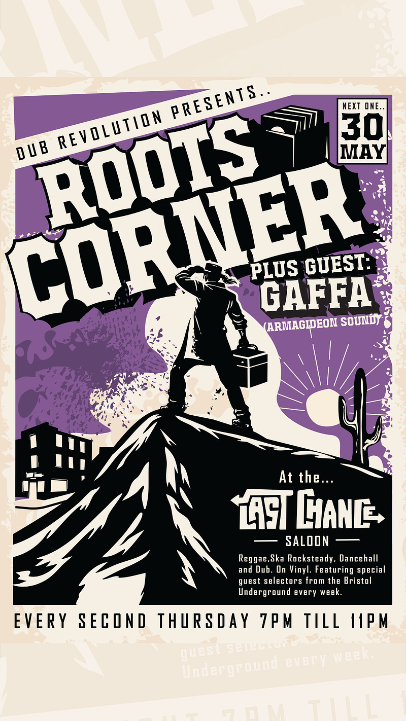 Roots Corner on Stokes Croft at Last Chance Saloom
