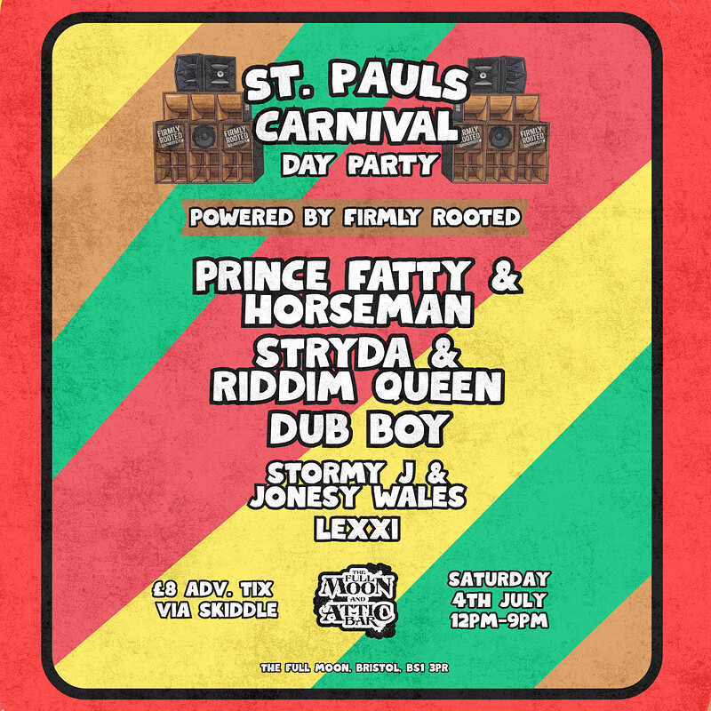 St Pauls Carnival Day Party at The Full Moon & Attic Bar
