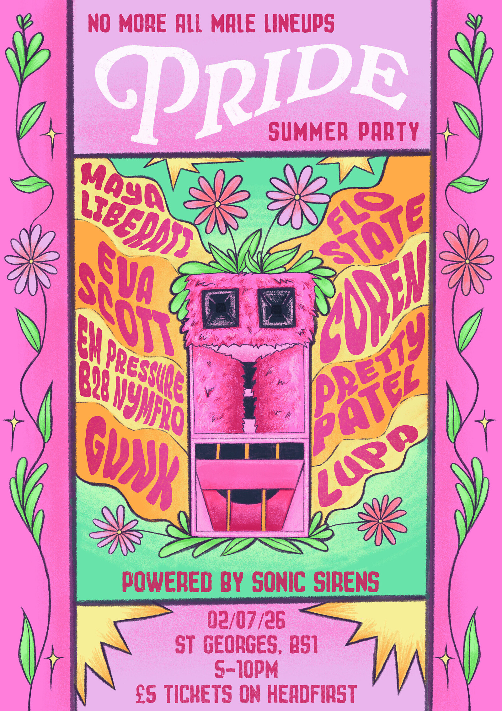 No More All Male Line-Ups Summer Party at St George's Bristol