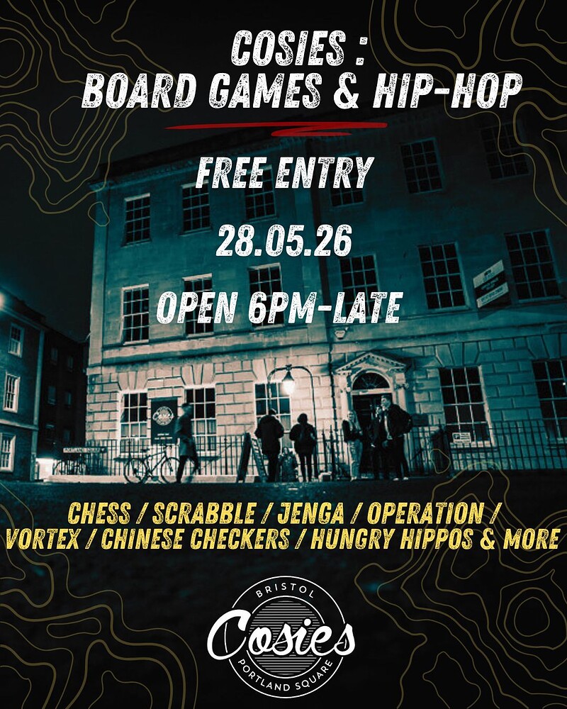 COSIES : BOARD GAMES & HIP HOP at Cosies