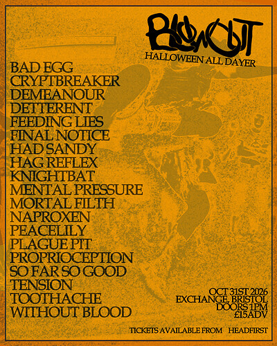 Blowout Halloween All Dayer
