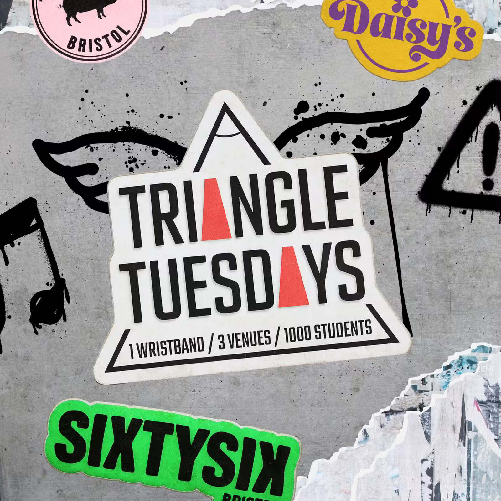Triangle Tuesdays - 3 Venues - 1000 + Students - 1 Ticket at The Brass Pig