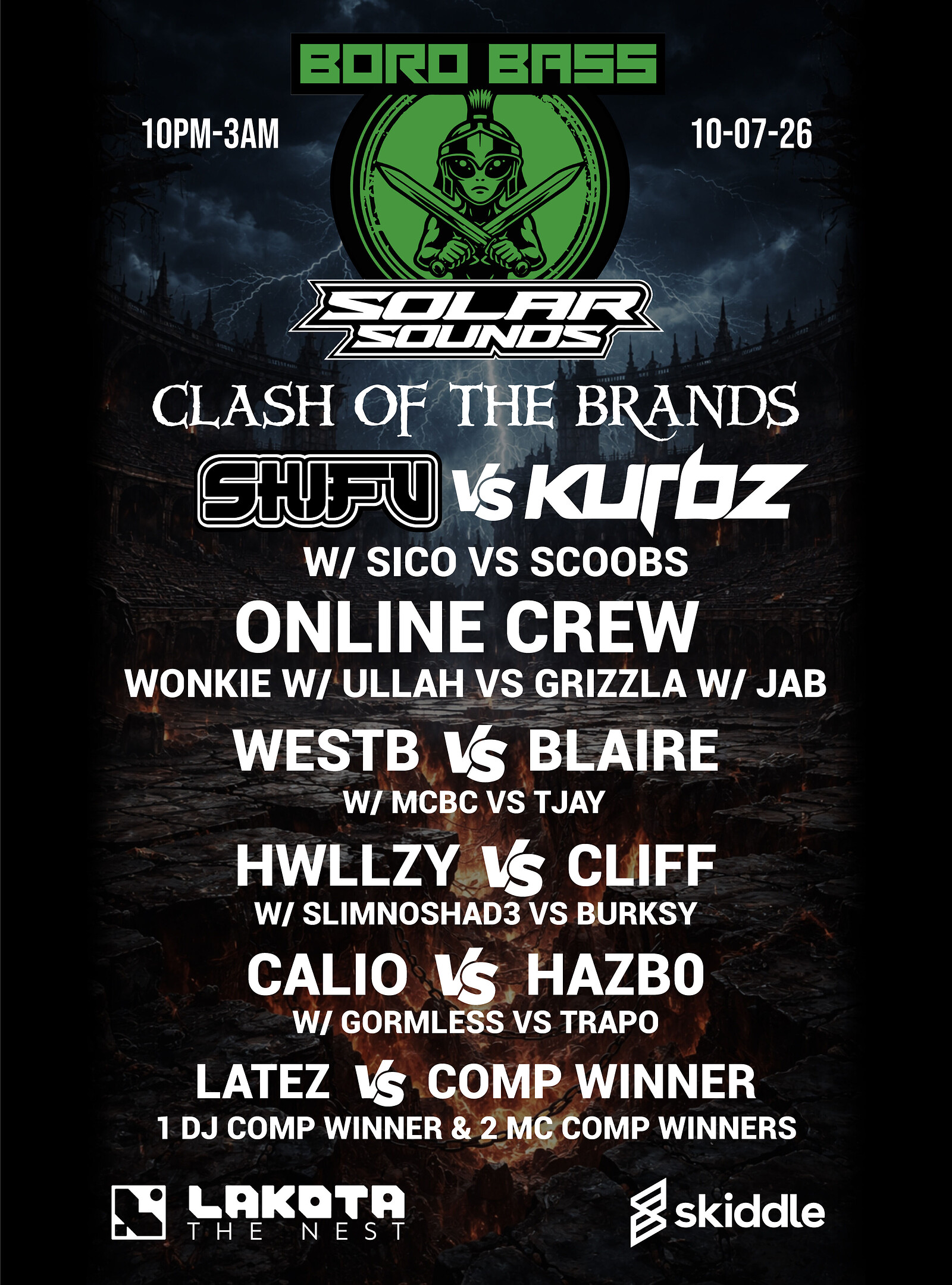 Boro Bass vs Solar Sounds - Clash of the Brands at Lakota