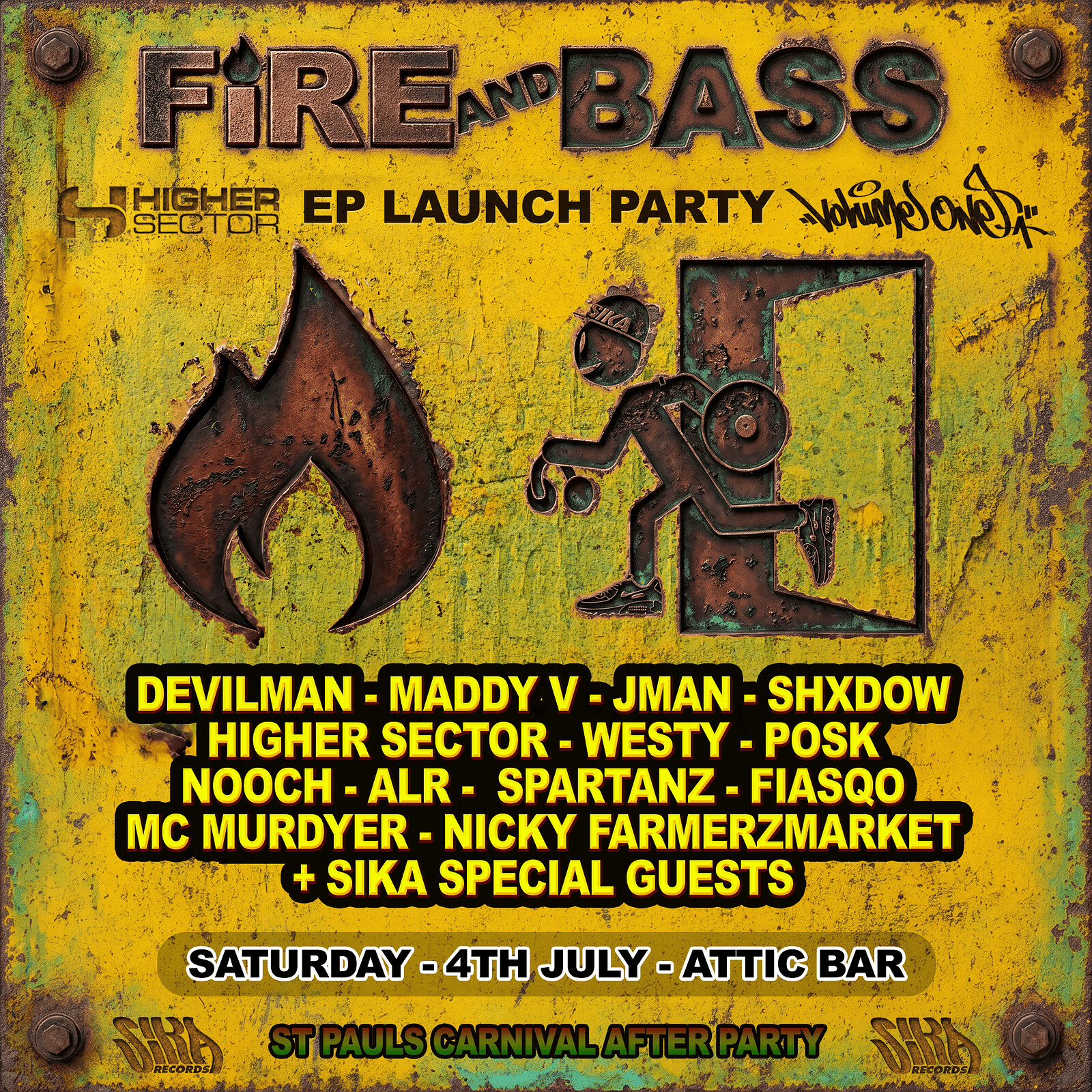 SIKA records presents: Fire and Bass EP launch party Ft Devilman, Maddy V at The Full Moon & Attic Bar