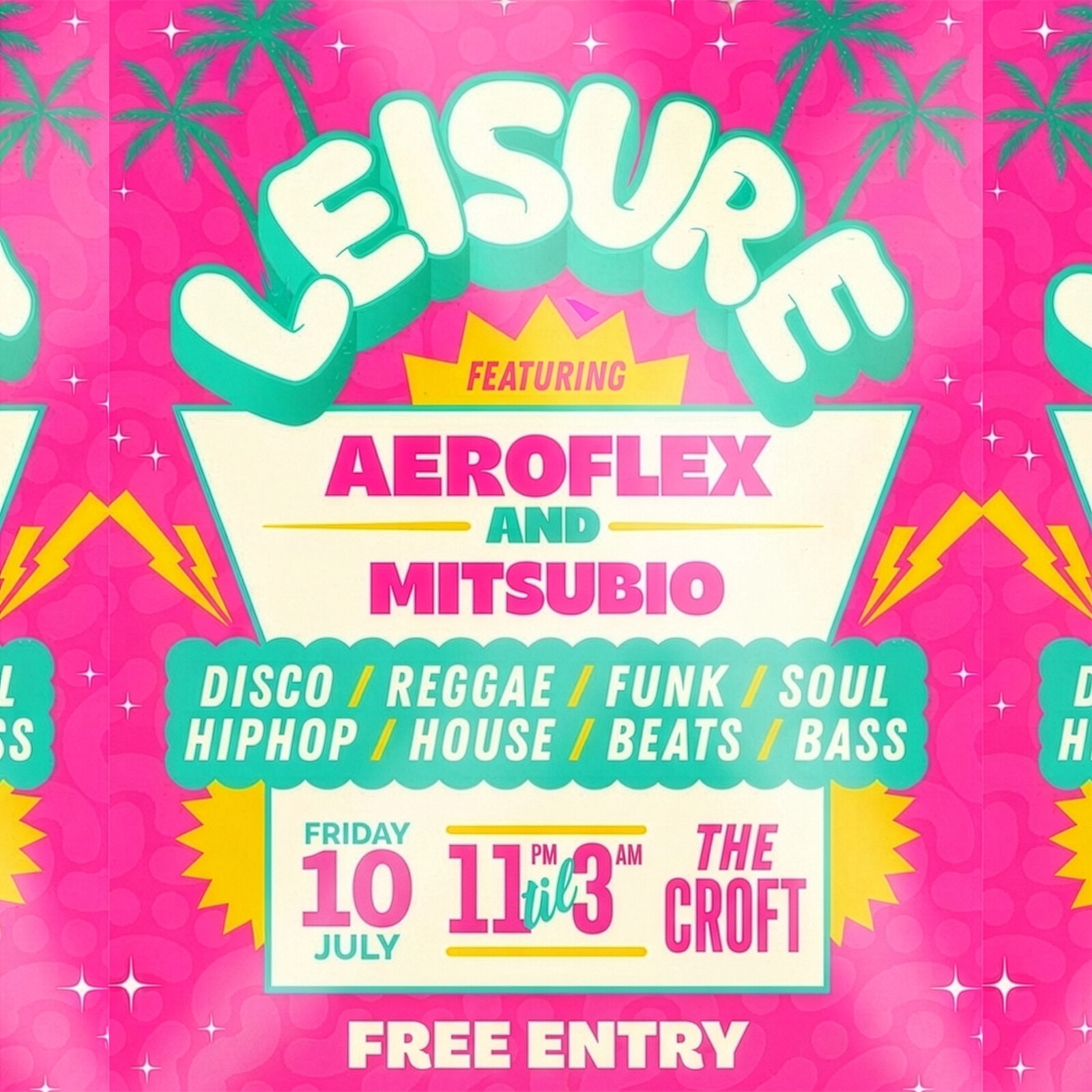 Leisure: Aeroflex + Mitsubio at The Croft