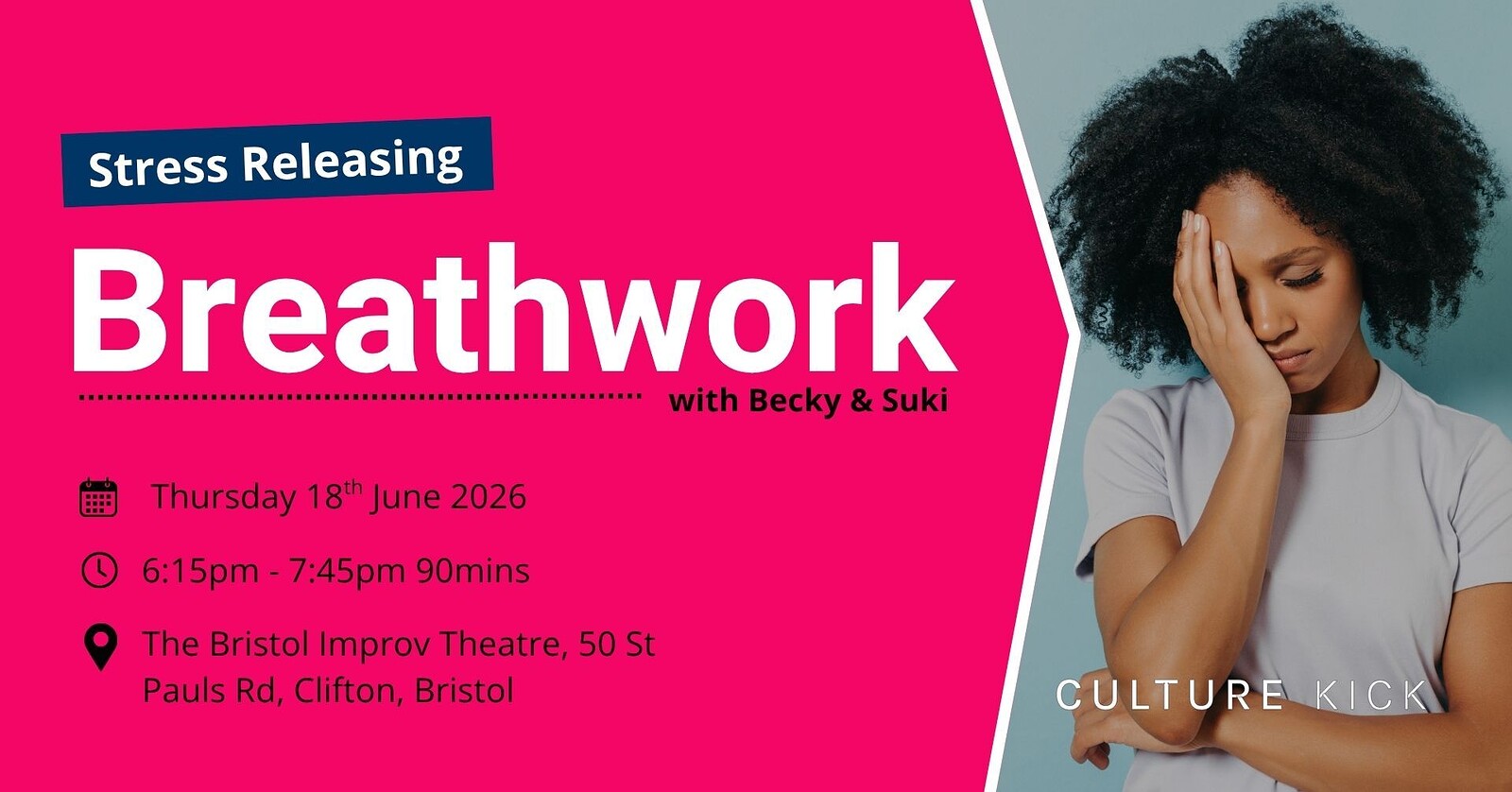 Stress & Tension Releasing Breathwork Session at Bristol Improv Theatre
