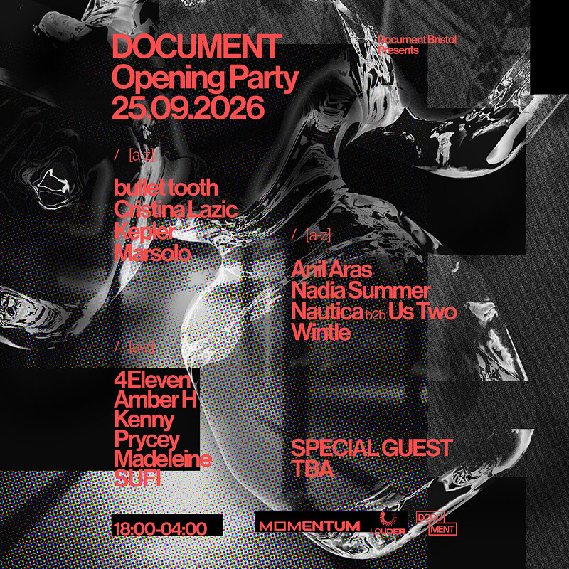Document Opening Party: bullet tooth, Cristina Lazic, Kepler ++ at DOCUMENT