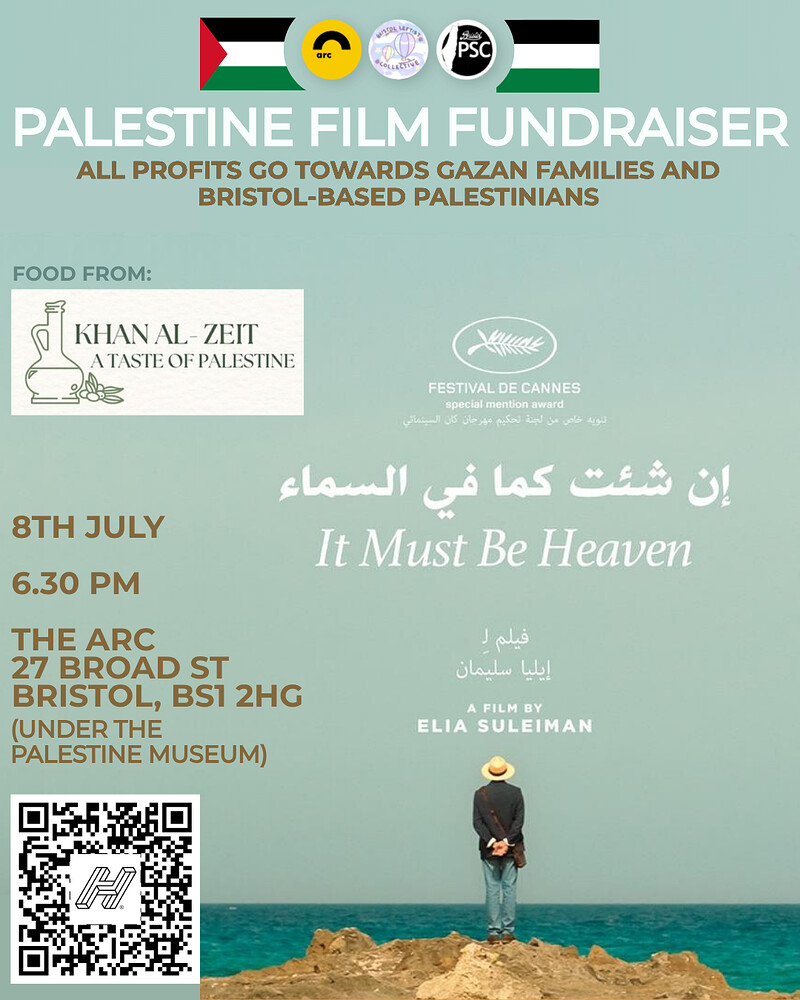 Palestine Film Fundraiser: It Must Be Heaven at The Arc