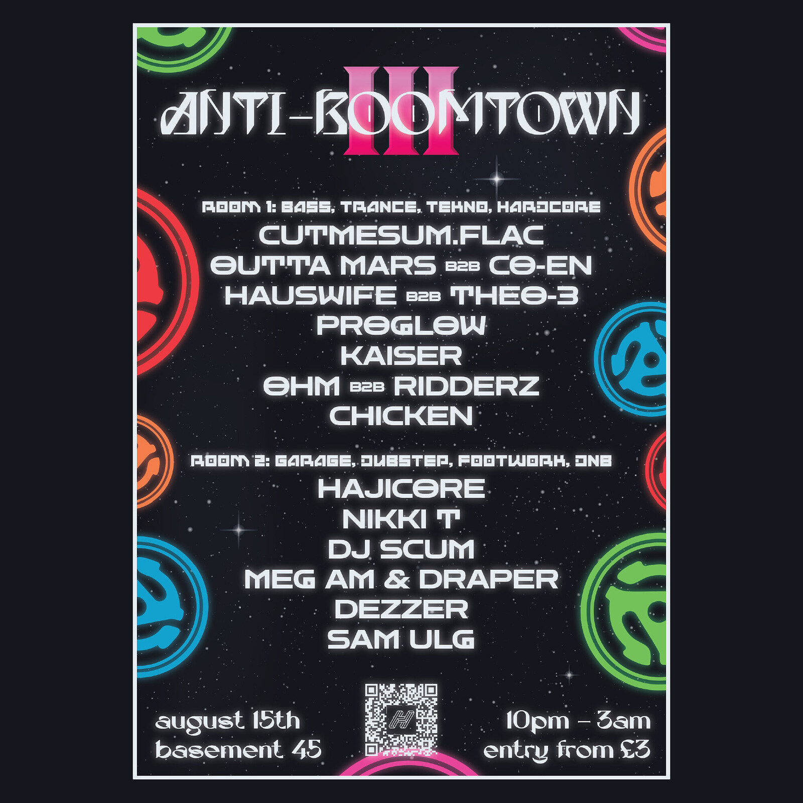 ANTI-BOOMTOWN CLUB NIGHT III at Basement 45