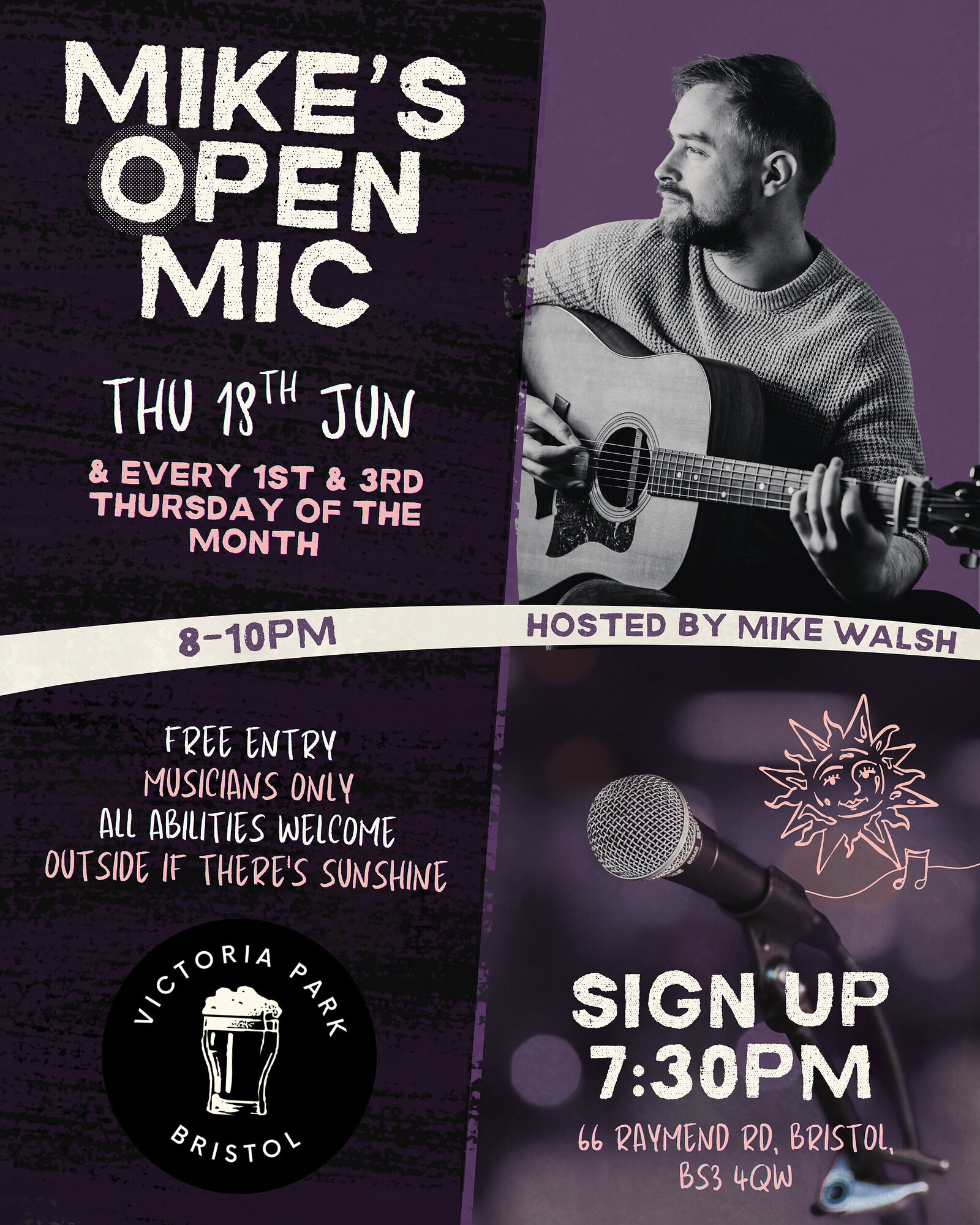 Mike's Open Mic at The Victoria Park