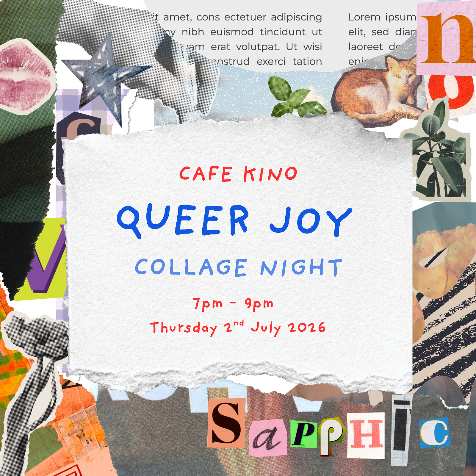 Queer Joy - Collage Evening at Cafe Kino