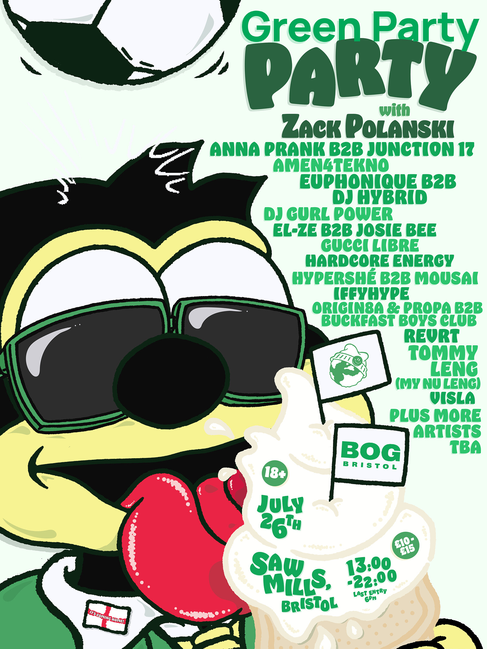 Green Party PARTY at Sawmills
