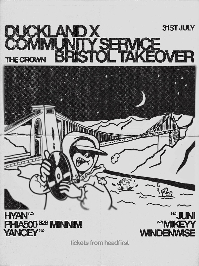 Duckland x Community Service: Bristol Takeover at The Crown