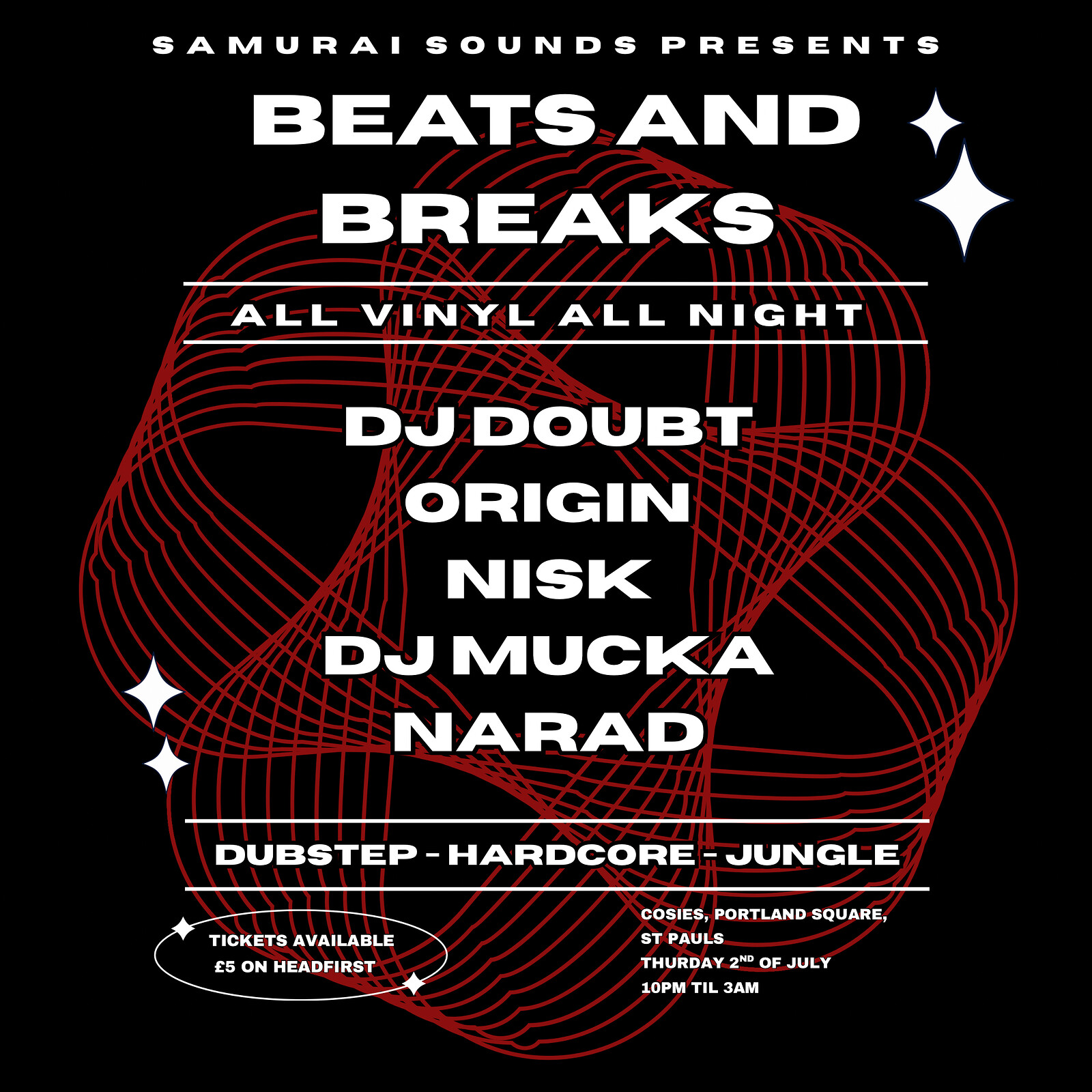 Beats and Breaks- ALL VINYL JUNGLE at Cosies