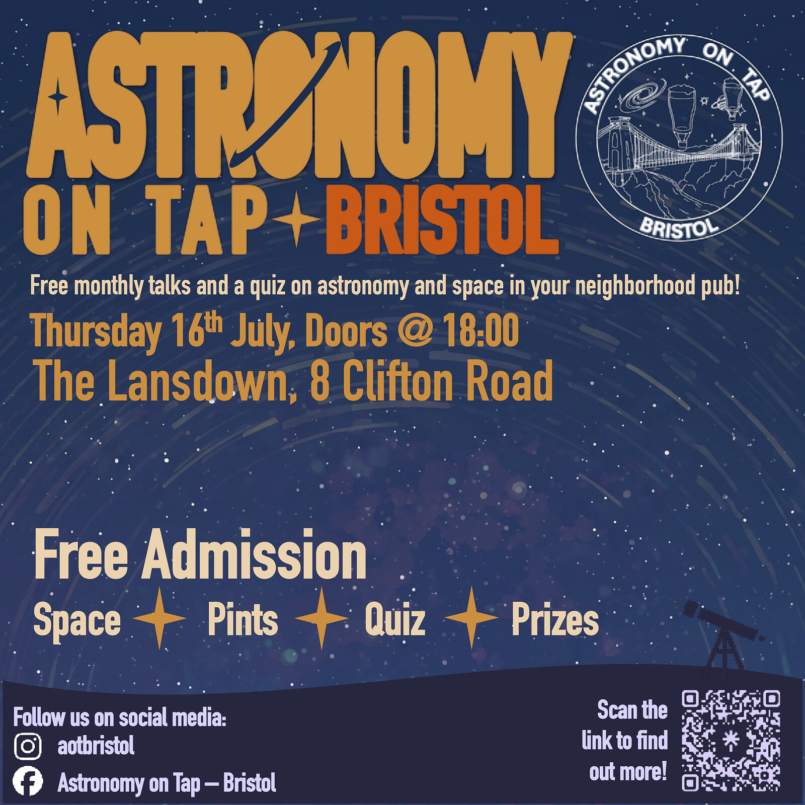 Astronomy on Tap Bristol: Planets and Particles at The Lansdown