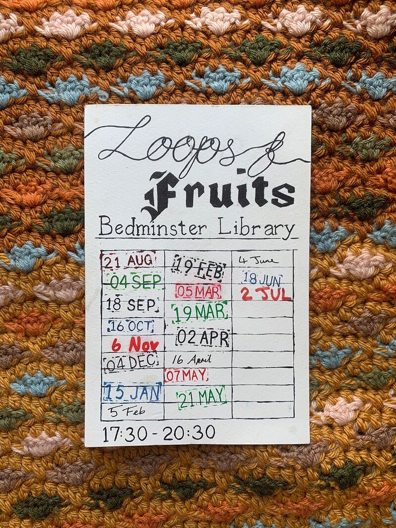 Loops & Fruits QUEER Fibre Arts Club at Bedminster Library
