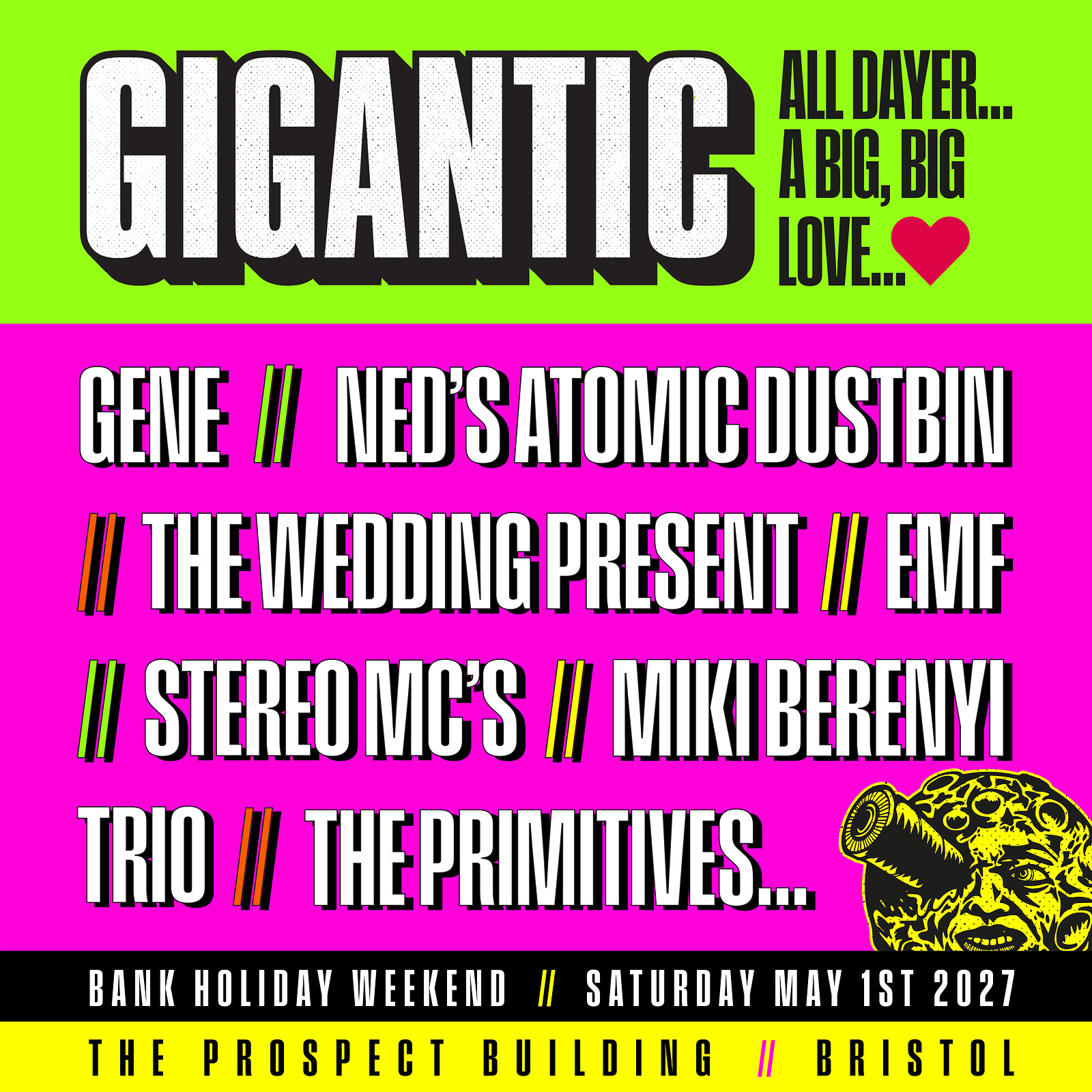 GIGANTIC ALL DAYER.. at The Prospect Building