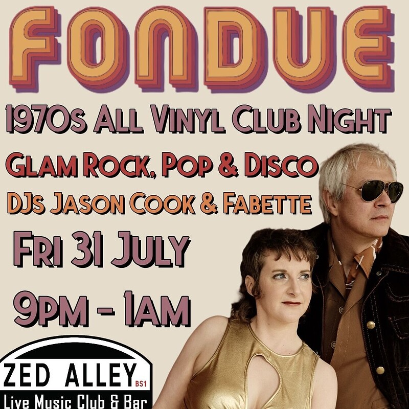 Fondue: 1970s all vinyl club night at Zed Alley